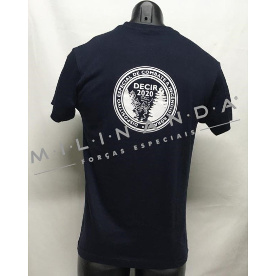 T-SHIRT AZUL CURSO BOMBEIROS DECIR 2020 TAMANHOS GRANDES