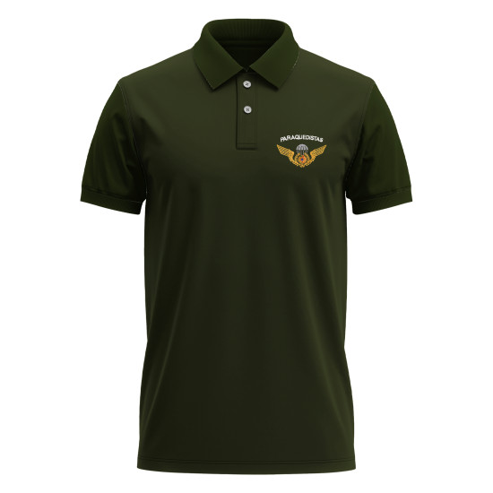 POLO BORDADO PARAQUEDISTAS - VERDE