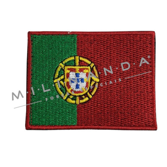 BANDEIRA BORDADA PORTUGAL C/ VELCRO