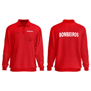POLO CARDADO BOMBEIRO MANGA COMPRIDA
