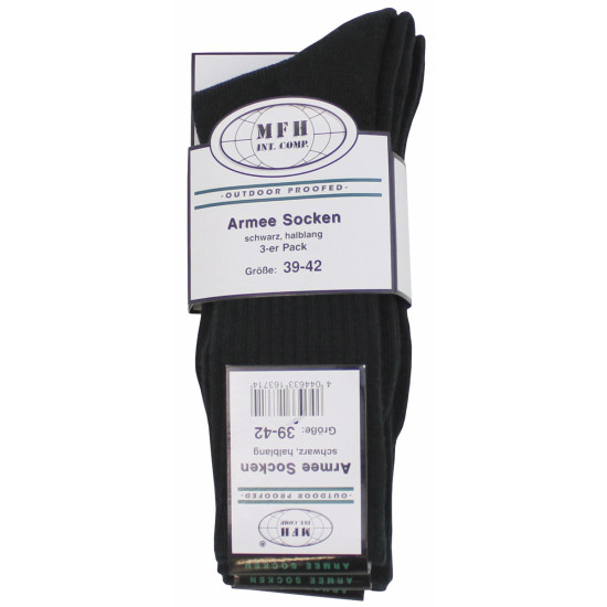 MEIAS PRETAS HALF-LONG PACK 3 MEIAS PRETAS HALF-LONG PACK 3