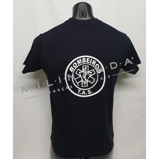 T-SHIRT AZUL CURSO BOMBEIROS T.A.S. TAMANHOS GRANDES