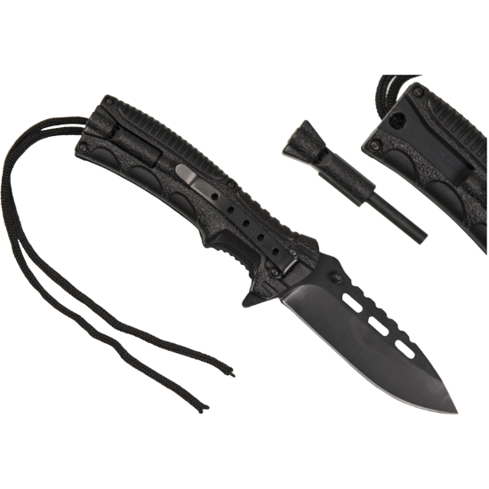 CANIVETE PARACORD M.FIRE STARTER PRETO