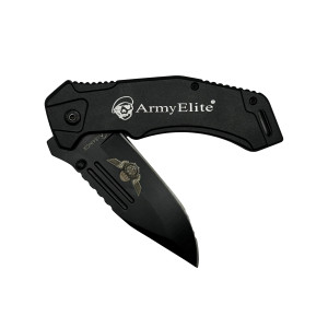 CANIVETE TÁTICO PRETO COM GRAVAÇÃO PARAQUEDISTAS