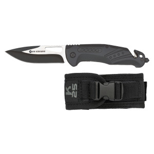 CANIVETE TÁTICO K25 ALUMÍNIO PRETO 7.0