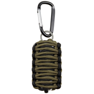 KIT DE SOBREVIVÊNCIA COM PARACORD VERDE E PRETO KIT DE SOBREVIVÊNCIA COM PARACORD VERDE E PRETO