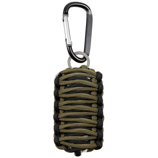 KIT DE SOBREVIVÊNCIA COM PARACORD VERDE E PRETO