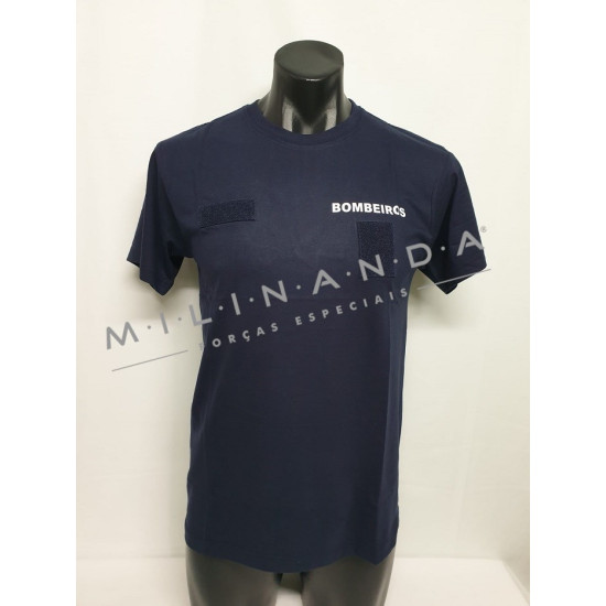 T-SHIRT AZUL C/ VELCRO BOMBEIROS