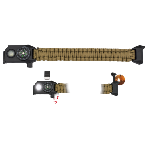 PULSEIRA PARACORD MULTIUSOS - COYOTE PULSEIRA PARACORD MULTIUSOS - COYOTE