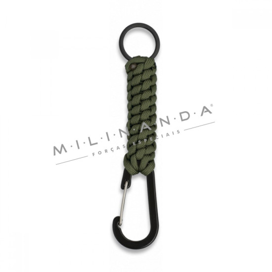 MOSQUETÃO C/PARACORD VERDE