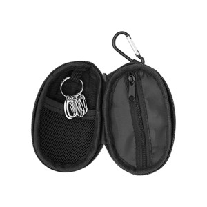 BOLSA TÁTICA EM FORMATO DE GRANADA – PRETA, COM MOSQUETÕES E BOLSO INTERNO