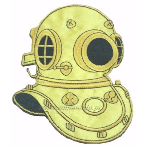 EMBLEMA BORDADO - MERGULHADOR (ESCAFANDRO) EMBLEMA BORDADO - MERGULHADOR (ESCAFANDRO)