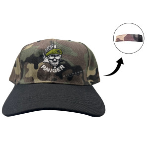 BONÉ CAMUFLADO BORDADO RANGER PALA PRETA BONÉ CAMUFLADO BORDADO RANGER PALA PRETA