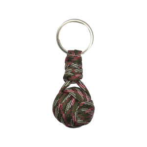 PORTA CHAVES BOLA DE PARACORD VERDE MULTICOR