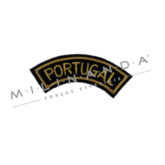 MEIA LUA PORTUGAL BORDADA A OURO