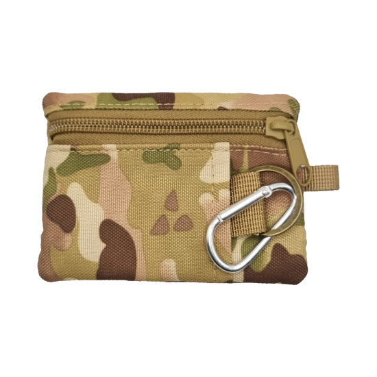 PORTA MOEDAS TÁTICO CAMUFLADO COM MOSQUETÃO PORTA MOEDAS TÁTICO CAMUFLADO COM MOSQUETÃO