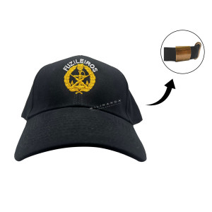 BONÉ PRETO BORDADO FUZILEIRO BONÉ PRETO BORDADO FUZILEIRO