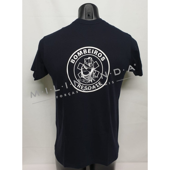 T-SHIRT AZUL CURSO BOMBEIROS RESGATE