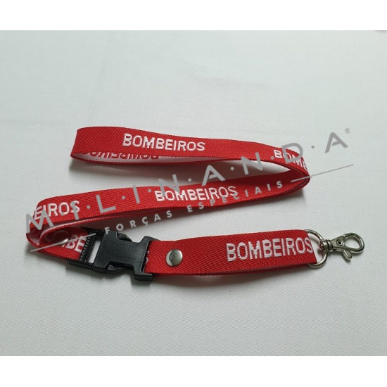 PORTA CHAVES DE FITA  VERMELHO BOMBEIROS