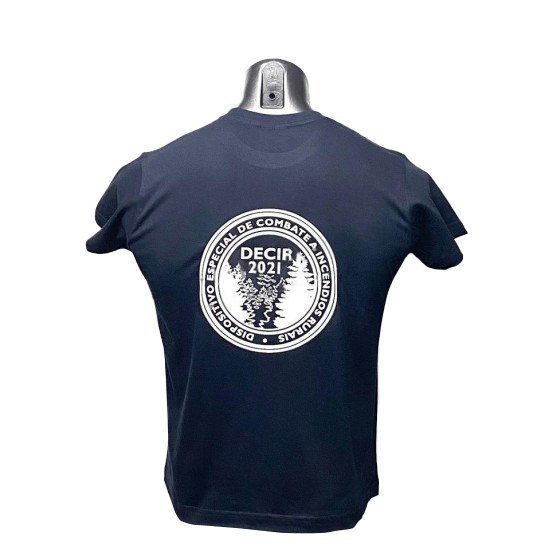 T-SHIRT AZUL CURSO BOMBEIROS DECIR 2021 TAMANHOS GRANDES