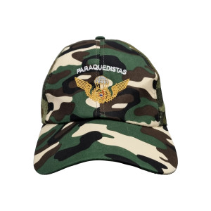 BONÉ PARAQUEDISTA DE REDE CAMUFLADO
