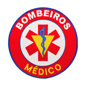EMBLEMA BORDADO BOMBEIROS MÉDICO