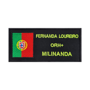 NOME BORDADO COM BANDEIRA GRANDE NOME BORDADO COM BANDEIRA GRANDE