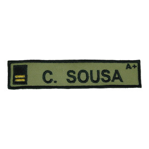 NOME BORDADO C/ DIVISA - MILITAR NOME BORDADO C/ DIVISA - MILITAR
