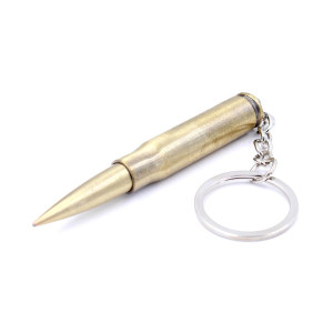 PORTA CHAVES BALA 7.6CM DOURADO