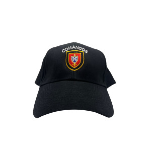 BONÉ PRETO BORDADO COMANDOS  BONÉ PRETO BORDADO COMANDOS