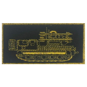 EMBLEMA BORDADO CARRO DE COMBATE MILITAR