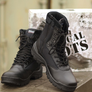 BOTAS TÁTICAS MILTEC YKK® ZIPPER PRETO