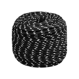 CORDÃO NYLON PRETO E BRANCO 6MM CORDÃO NYLON PRETO E BRANCO 6MM