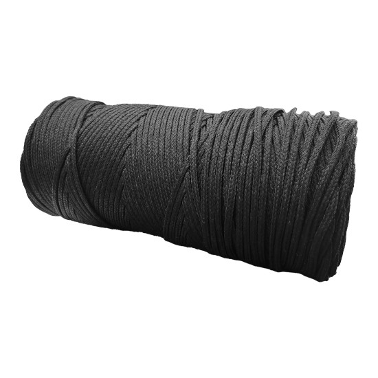 CORDÃO PLASTIFICADO PRETO 5MM