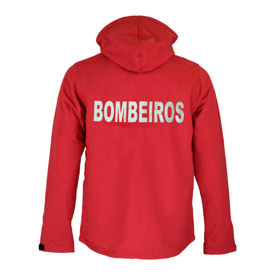 CASACO SOFTSHELL BOMBEIROS COM CAPUZ