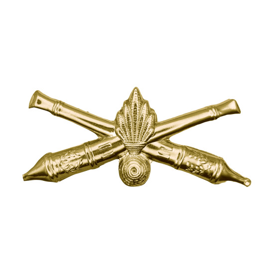 EMBLEMA DE BOINA ARTILHARIA PESADA - DOURADO