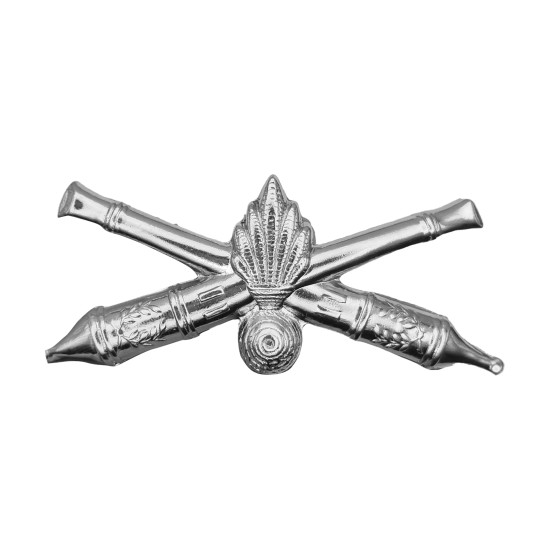 EMBLEMA DE BOINA ARTILHARIA PESADA - PRATEADO EMBLEMA DE BOINA ARTILHARIA PESADA - PRATEADO