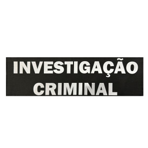 VELCRO REFLETOR INVESTIGAÇÃO CRIMINAL VELCRO REFLETOR INVESTIGAÇÃO CRIMINAL