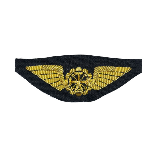 EMBLEMA BORDADO A OURO ASAS PILOTO CIVIL