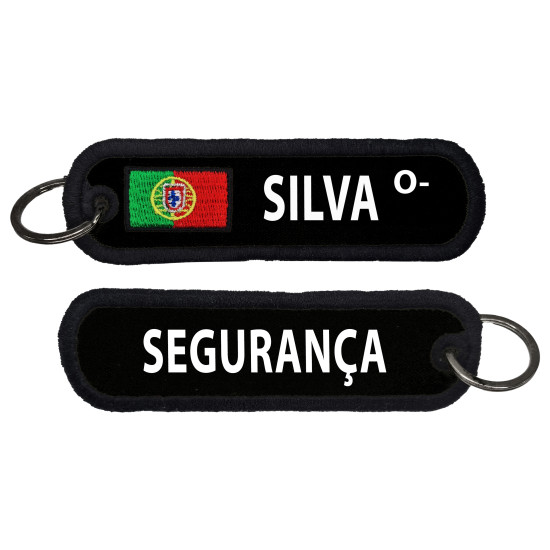 PORTA-CHAVES DE TECIDO COM NOME E BANDEIRA NACIONAL - DUPLA FACE PORTA-CHAVES DE TECIDO COM NOME E BANDEIRA NACIONAL - DUPLA FACE