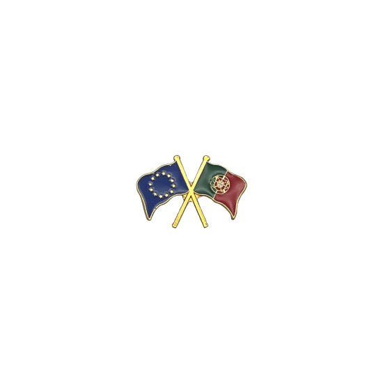 PIN BANDEIRA UNIÃO EUROPEIA E PORTUGAL