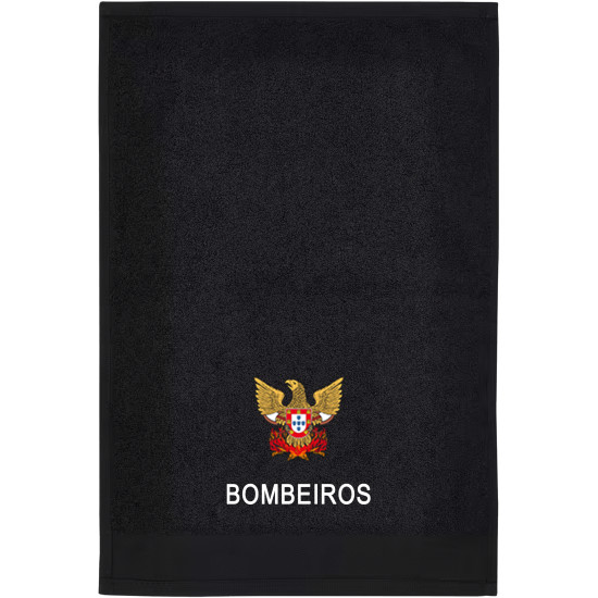 TOALHA DE CORPO PRETA - BORDADO BOMBEIROS TOALHA DE CORPO PRETA - BORDADO BOMBEIROS