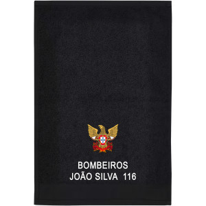 TOALHA DE CORPO PRETO BORDADA BOMBEIROS - NOME PERSONALIZADO TOALHA DE CORPO PRETO BORDADA BOMBEIROS - NOME PERSONALIZADO