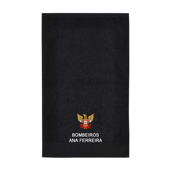 TOALHA DE ROSTO PRETA BORDADA BOMBEIROS - NOME PERSONALIZADO TOALHA DE ROSTO PRETA BORDADA BOMBEIROS - NOME PERSONALIZADO