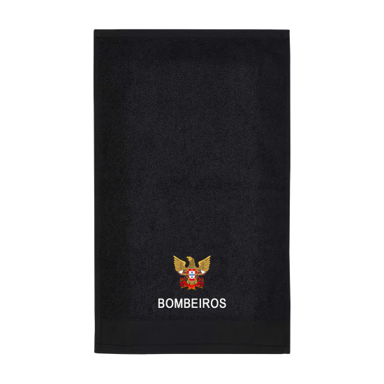 TOALHA DE ROSTO PRETO BORDADO BOMBEIROS TOALHA DE ROSTO PRETO BORDADO BOMBEIROS
