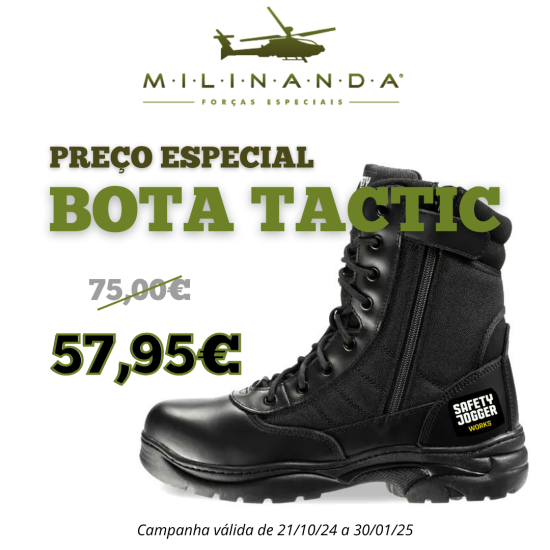 BOTAS TÁTICAS COM FECHO 