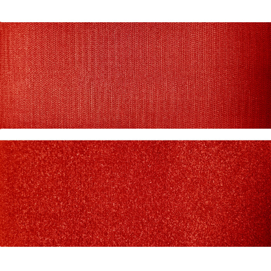 VELCRO VERMELHO MACHO E FÊMEA 100MM