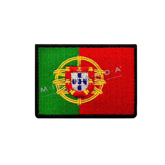 BANDEIRA BORDADA PORTUGAL C/ VELCRO Média