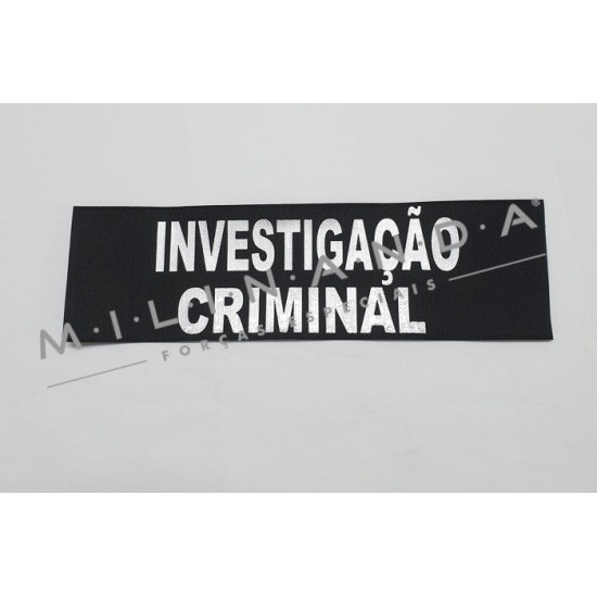 VELCRO REFLETOR INVESTIGAÇÃO CRIMINAL